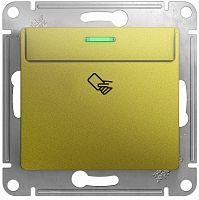 Выключатель карточный с подсветкой без рамки Systeme Electric Glossa 1-кл. фисташковый картинка